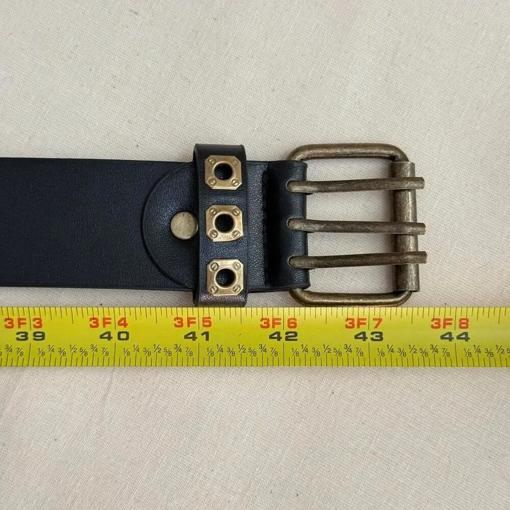 y2k 2000s studded black and bronze grunge emo belt